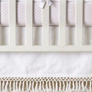 Serena and lily macrame crib skirt!